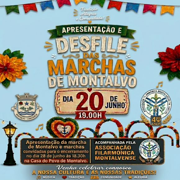 Desfile de apresenta&ccedil;&atilde;o das " Marchas de Montalvo"