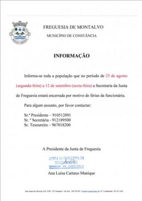 Fecho de Serviços - Férias