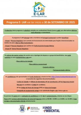 Programa E-Lar- Programa Financiado pelo Fundo Ambiental ! 