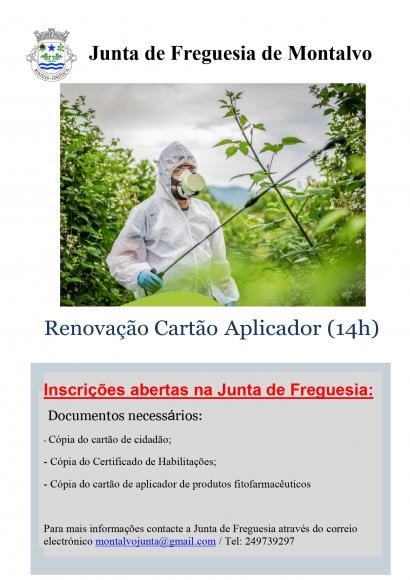 Renova&ccedil;&atilde;o de cart&atilde;o de aplicador 